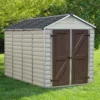 Palram - Canopia Skylight 6x10 Apex Tan Plastic Shed With Floor -Garden & Outdoors palram canopia skylight 6x10 apex tan plastic shed with floor7290108131154 01i BQ
