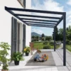 Palram - Canopia Stockholm Grey Non-retractable Awning, (L)3.7m (H)3.24m (W)3.41m -Garden & Outdoors palram canopia stockholm grey non retractable awning l 3 7m h 3 24m w 3 41m7290108602517 01i bq