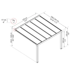 Palram - Canopia Stockholm Grey Non-retractable Awning, (L)3.7m (H)3.24m (W)3.41m 23 Palram - Canopia Stockholm Grey Non-retractable Awning, (L)3.7m (H)3.24m (W)3.41m -Garden & Outdoors palram canopia stockholm grey non retractable awning l 3 7m h 3 24m w 3 41m7290108602517 01t bq