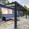 Palram - Canopia Stockholm Grey Non-retractable Awning, (L)7.32m (H)3.24m (W)3.41m -Garden & Outdoors palram canopia stockholm grey non retractable awning l 7 32m h 3 24m w 3 41m7290108602548 02i