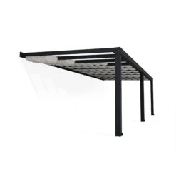 Palram - Canopia Stockholm Grey Non-retractable Awning, (L)8.05m (H)3.24m (W)3.41m -Garden & Outdoors palram canopia stockholm grey non retractable awning l 8 05m h 3 24m w 3 41m7290108602555 02c bq