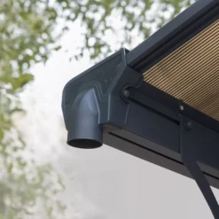 Palram - Canopia Tucson Grey Rectangular Gazebo, (W)5.02m (D)3.59m - Assembly Required -Garden & Outdoors palram canopia tucson grey rectangular gazebo w 5 02m d 3 59m assembly required7290108601626 05i bq