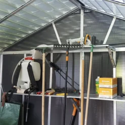 Palram - Canopia Yukon With WPC Floor 11x21.3 Apex Dark Grey Plastic Shed With Floor -Garden & Outdoors palram canopia yukon with wpc floor 11x21 3 apex dark grey plastic shed with floor7290108139303 02i BQ