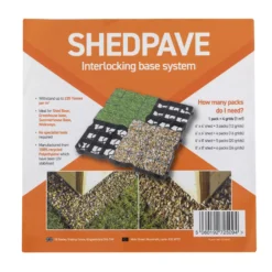 Plastic Interlocking Shed Base (W) 49cm X (L) 49cm , Pack Of 4 -Garden & Outdoors plastic interlocking shed base w 49cm x l 49cm pack of 45060192725094 01t bq