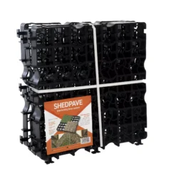 Plastic Interlocking Shed Base (W) 49cm X (L) 49cm , Pack Of 4 -Garden & Outdoors plastic interlocking shed base w 49cm x l 49cm pack of 45060192725094 02c bq