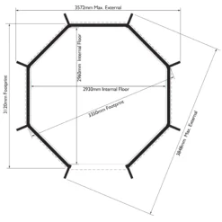 Rowlinson Buckingham Natural Octagonal Gazebo, (W)3.57m (D)3.57m - Assembly Required 7 Rowlinson Buckingham Natural Octagonal Gazebo, (W)3.57m (D)3.57m - Assembly Required -Garden & Outdoors rowlinson buckingham natural octagonal gazebo w 3 57m d 3 57m assembly required5013856009948 01t