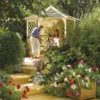 Rowlinson Gainsborough Natural Hexagonal Gazebo, (W)3m (D)2.6m - Assembly Service Included -Garden & Outdoors rowlinson gainsborough natural hexagonal gazebo w 3m d 2 6m assembly service included5013856994497 01i