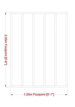 Shire 2X1.5 Timber Shed Base (L) 155cm X (W) 205cm -Garden & Outdoors shire 2x1 5 timber shed base l 155cm x w 205cm5397007009255 01t BQ