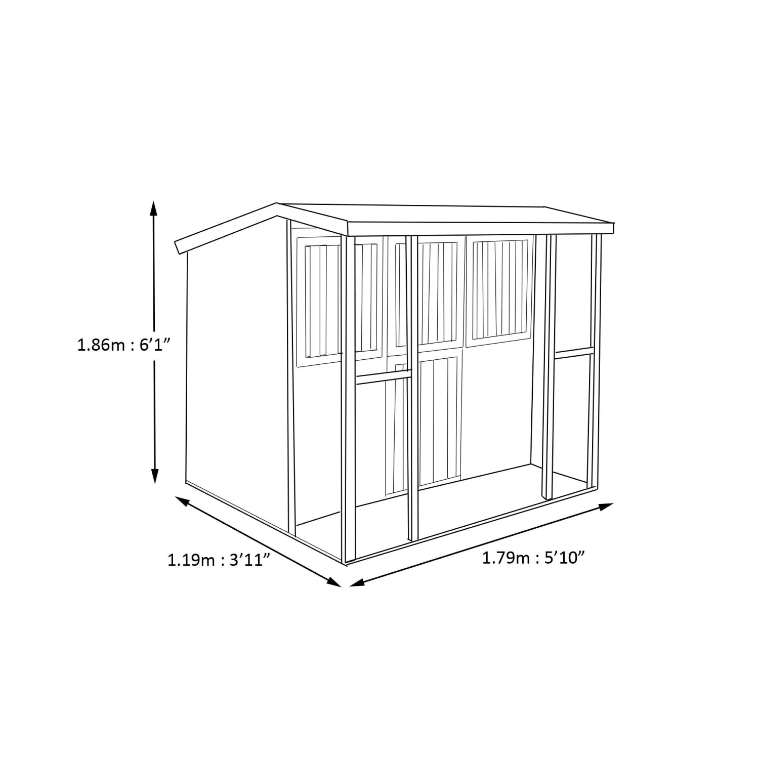 Shire 6x4 Jailhouse Whitewood Pine Playhouse Assembly Required 6 Shire 6x4 Jailhouse Whitewood Pine Playhouse Assembly Required - Image 4