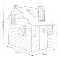 Shire 8x6 Cottage Whitewood Pine Playhouse Assembly Required -Garden & Outdoors shire 8x6 cottage whitewood pine playhouse assembly required5019804111817 04t
