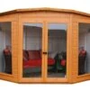 Shire Barclay 7x7 Safety Acrylic Pent Shiplap Wooden Summer House - Base Not Included -Garden & Outdoors shire barclay 7x7 safety acrylic pent shiplap wooden summer house base not included5019804999170 02c