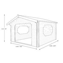 Shire Bere 11x11 Apex Tongue & Groove Wooden Cabin - Base Not Included 8 Shire Bere 11x11 Apex Tongue & Groove Wooden Cabin - Base Not Included -Garden & Outdoors shire bere 11x11 apex tongue groove wooden cabin base not included5019804112548 01t