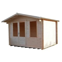 Shire Berryfield 11x8 Eco Glass Apex Tongue & Groove Wooden Cabin - Base Not Included
