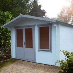 Shire Berryfield 11x8 Eco Glass Apex Tongue & Groove Wooden Cabin - Base Not Included -Garden & Outdoors shire berryfield 11x8 eco glass apex tongue groove wooden cabin base not included5019804112289 01i