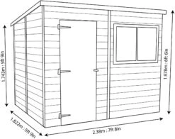 Shire Caldey 8x6 Ft Pent Shiplap Wooden Shed With Floor - Assembly Service Included -Garden & Outdoors shire caldey 8x6 ft pent shiplap wooden shed with floor assembly service included5019804668410 03t