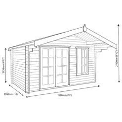 Shire Cannock 10x12 Ft Apex Tongue & Groove Wooden Cabin With Felt Tile Roof - Assembly Service Included -Garden & Outdoors shire cannock 10x12 ft apex tongue groove wooden cabin with felt tile roof assembly service included5019804111350 04t