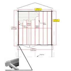 Shire Cannock 12x12 Ft Apex Tongue & Groove Wooden Cabin With Felt Tile Roof - Assembly Service Included -Garden & Outdoors shire cannock 12x12 ft apex tongue groove wooden cabin with felt tile roof assembly service included5019804111374 02t