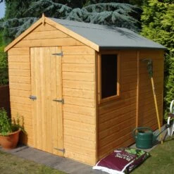 Shire Durham 8x6 Ft Apex Shiplap Wooden Shed With Floor (Base Included) -Garden & Outdoors shire durham 8x6 ft apex shiplap wooden shed with floor base included 5019804861545 06bq