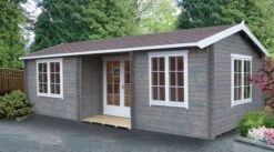 Shire Elveden 26x14 Glass Apex Tongue & Groove Wooden Cabin - Base Not Included -Garden & Outdoors shire elveden 26x14 glass apex tongue groove wooden cabin base not included5019804111534 01i