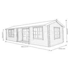 Shire Elveden 26x14 Glass Apex Tongue & Groove Wooden Cabin - Base Not Included -Garden & Outdoors shire elveden 26x14 glass apex tongue groove wooden cabin base not included5019804111534 03t