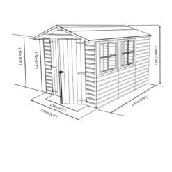 Shire Guernsey 7x10 Ft Apex Shiplap Wooden 2 Door 2 Windows Shed With Floor - Assembly Service Included -Garden & Outdoors shire guernsey 7x10 ft apex shiplap wooden 2 door 2 windows shed with floor assembly service included5397007006353 02t