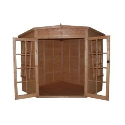 Shire Hampton 10x10 Glass Pent Shiplap Wooden Summer House - Base Not Included -Garden & Outdoors shire hampton 10x10 glass pent shiplap wooden summer house base not included5019804008186 03c bq