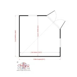 Shire Hampton 10x10 Glass Pent Shiplap Wooden Summer House - Base Not Included -Garden & Outdoors shire hampton 10x10 glass pent shiplap wooden summer house base not included5019804008186 03t