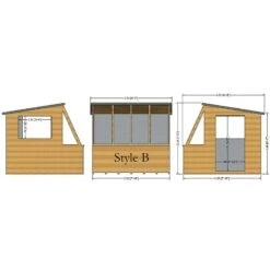 Shire Iceni 8x8 Ft Pent Shiplap Wooden Shed With Floor -Garden & Outdoors shire iceni 8x8 ft pent shiplap wooden shed with floor5019804119011 01t bq