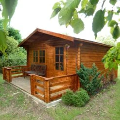 Shire Kinver 14x14 Glass Apex Tongue & Groove Wooden Cabin - Base Not Included -Garden & Outdoors shire kinver 14x14 glass apex tongue groove wooden cabin base not included5019804114191 01i