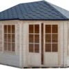 Shire Leygrove 14x10 Glass Apex Tongue & Groove Wooden Cabin - Base Not Included -Garden & Outdoors shire leygrove 14x10 glass apex tongue groove wooden cabin base not included5019804251483 02c