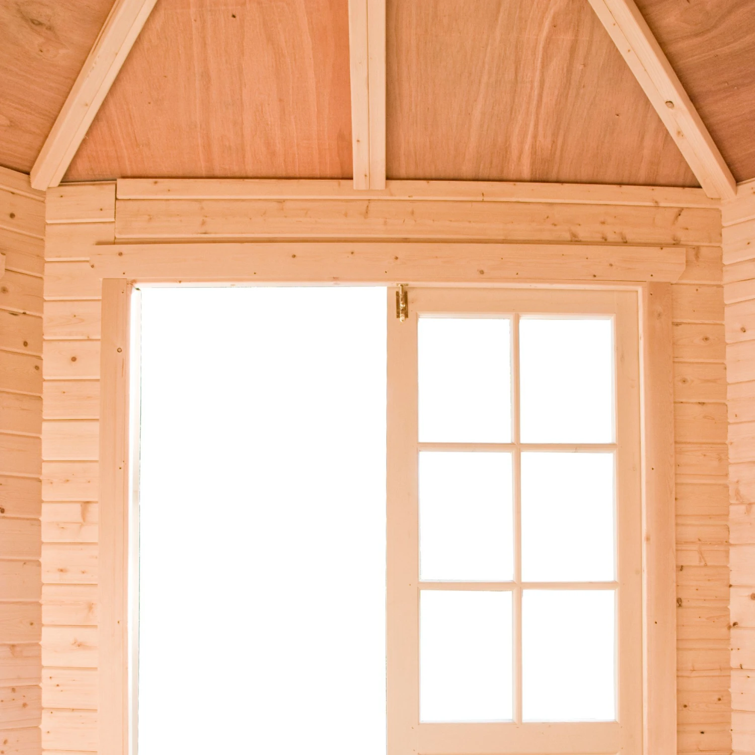 Shire Leygrove 14x10 Glass Apex Tongue & Groove Wooden Cabin - Base Not Included 7 Shire Leygrove 14x10 Glass Apex Tongue & Groove Wooden Cabin - Base Not Included - Image 5