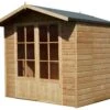 Shire Lumley 7x5 Toughened Glass Apex Shiplap Wooden Summer House - Base Included -Garden & Outdoors shire lumley 7x5 toughened glass apex shiplap wooden summer house base included5019804210282 01c bq