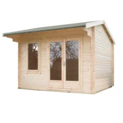 Shire Marlborough 10x10 Glass Apex Tongue & Groove Wooden Cabin - Base Not Included -Garden & Outdoors shire marlborough 10x10 glass apex tongue groove wooden cabin base not included5019804112401 01c bq