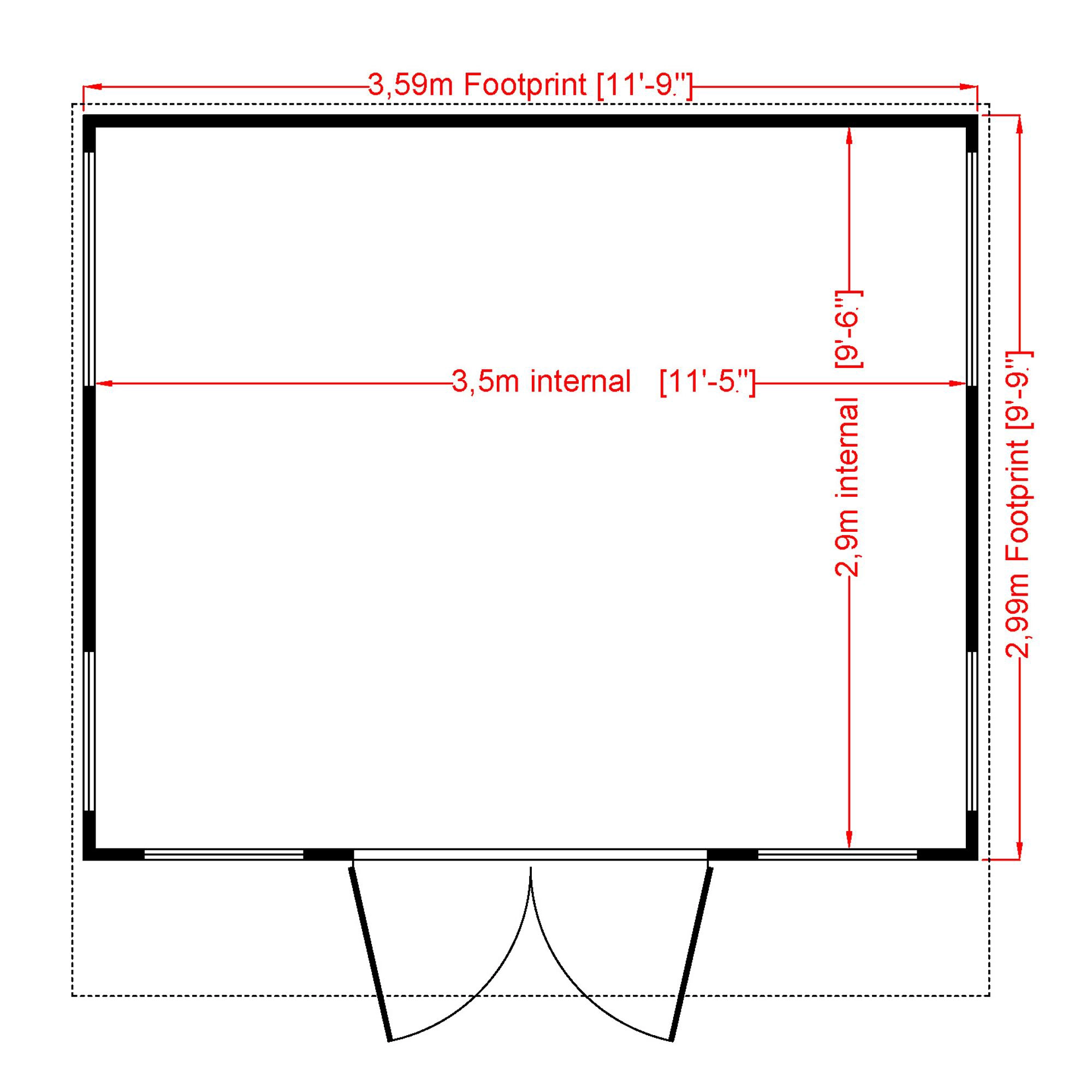 Shire Miami Gym 12x10 Pent Shiplap Wooden Summer House - Assembly Service Included 5 Shire Miami Gym 12x10 Pent Shiplap Wooden Summer House - Assembly Service Included - Image 3