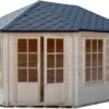 Shire Rowney 14x10 Glass Apex Tongue & Groove Wooden Cabin - Base Not Included -Garden & Outdoors shire rowney 14x10 glass apex tongue groove wooden cabin base not included5019804851485 02c bq