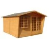 Shire Sandringham 10x10 Glass Apex Shiplap Wooden Summer House - Base Not Included -Garden & Outdoors shire sandringham 10x10 glass apex shiplap wooden summer house base not included5019804111671 03c