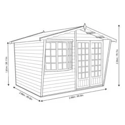 Shire Sandringham 10x10 Glass Apex Shiplap Wooden Summer House - Base Not Included -Garden & Outdoors shire sandringham 10x10 glass apex shiplap wooden summer house base not included5019804111671 03t