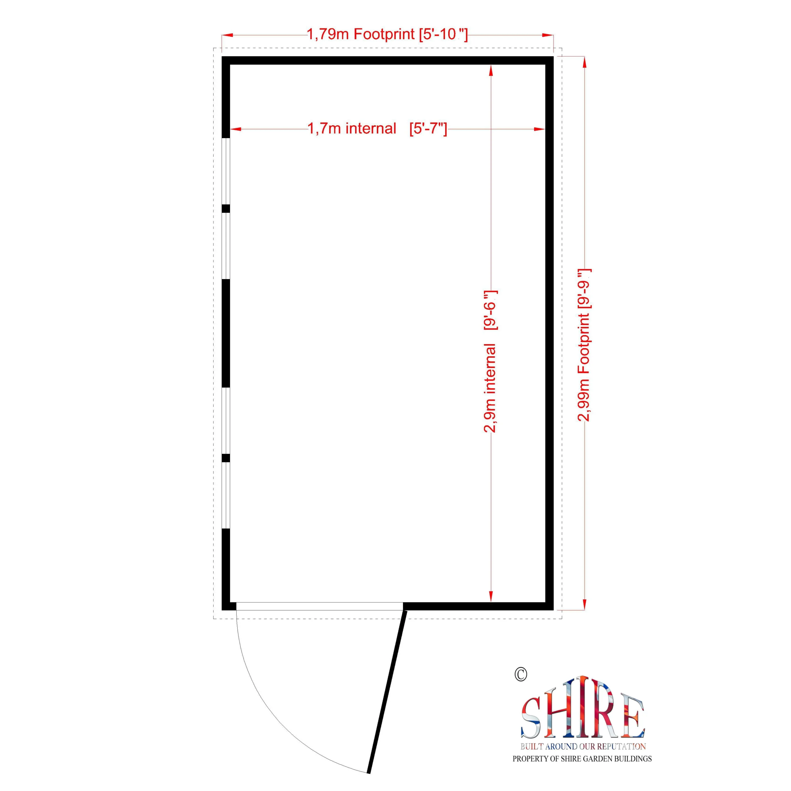Shire Security Cabin 10x6 Ft Pent Shiplap Wooden Shed With Floor 6 Shire Security Cabin 10x6 Ft Pent Shiplap Wooden Shed With Floor - Image 4