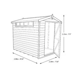 Shire Security Cabin 10x8 Ft Apex Shiplap Wooden Shed With Floor -Garden & Outdoors shire security cabin 10x8 ft apex shiplap wooden shed with floor5019804112128 03t