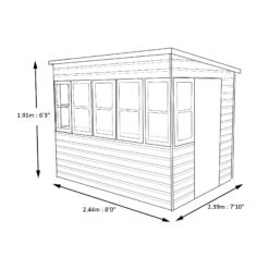 Shire Sun 8x8 Glass Pent Shiplap Wooden Summer House - Base Not Included 20 Shire Sun 8x8 Glass Pent Shiplap Wooden Summer House - Base Not Included -Garden & Outdoors shire sun 8x8 glass pent shiplap wooden summer house base not included5019804112029 01t