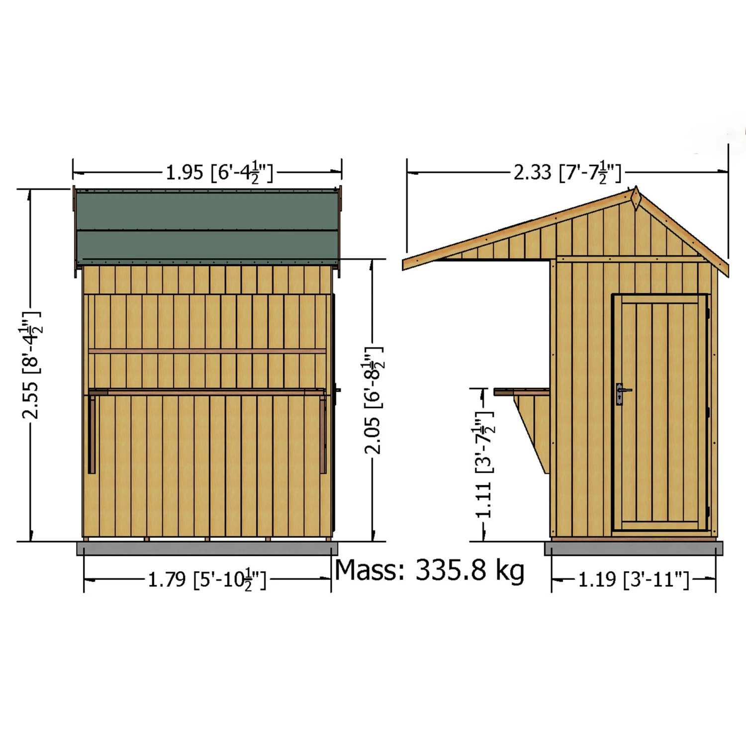 Shire Timber Bar Shiplap Wooden 6x4 Apex Garden Storage - Assembly Service Included 5 Shire Timber Bar Shiplap Wooden 6x4 Apex Garden Storage - Assembly Service Included - Image 3