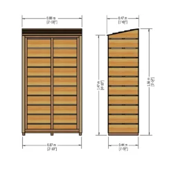 Shire Wooden Tall Log Store 11 Shire Wooden Tall Log Store -Garden & Outdoors shire wooden tall log store5060490131221 01t bq