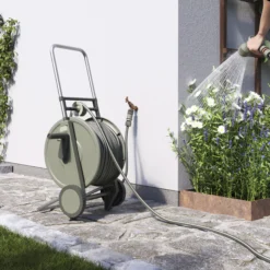 Verve Freestanding Empty Hose Cart With Wheels -Garden & Outdoors verve freestanding empty hose cart with wheels5059340251028 01i