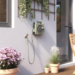 Verve Freestanding Manual Hose Reel Set (L)10m -Garden & Outdoors verve freestanding manual hose reel set l 10m5059340250946 03i