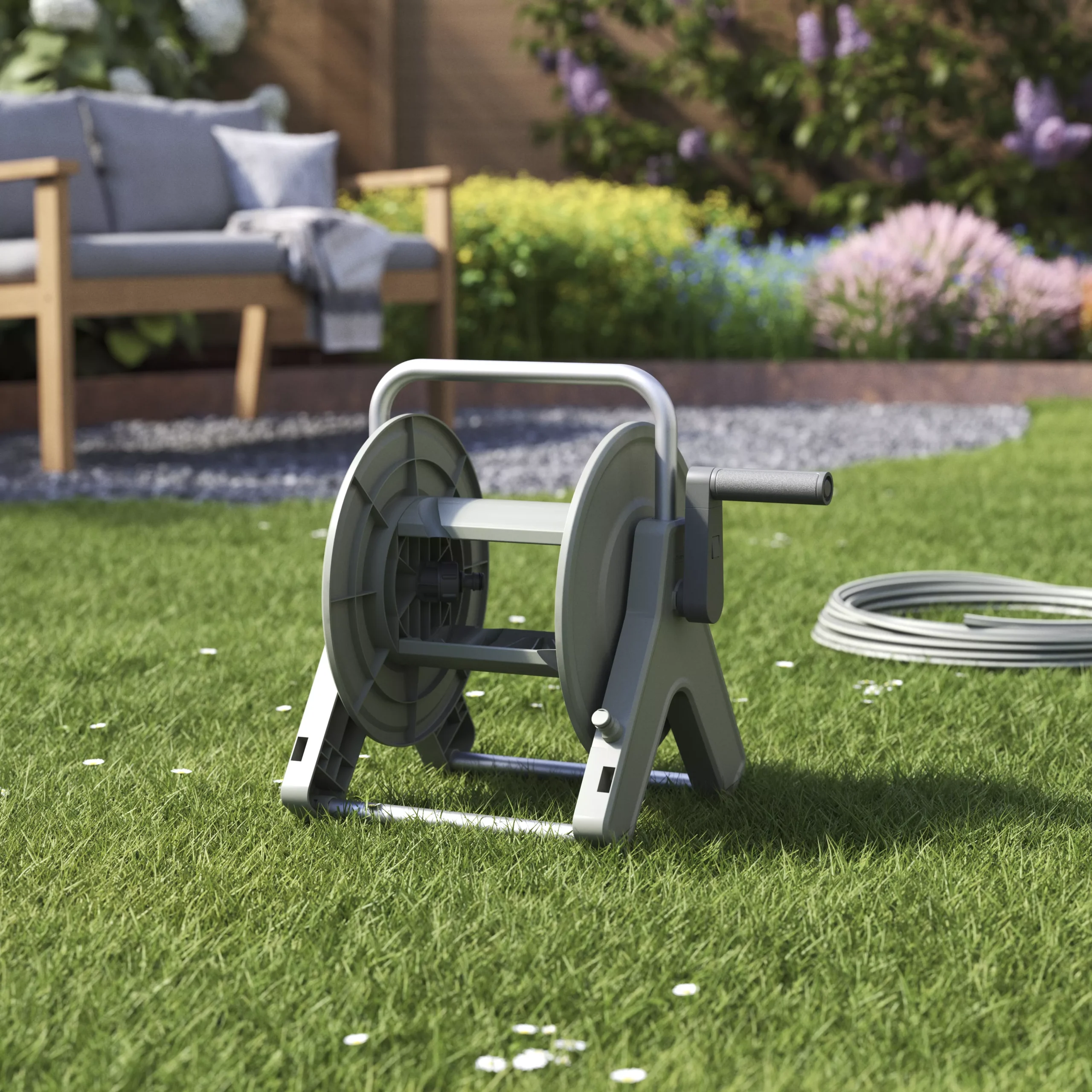 Verve Wall-mounted Empty Hose Reel Without Wheels 4 Verve Wall-mounted Empty Hose Reel Without Wheels - Image 2